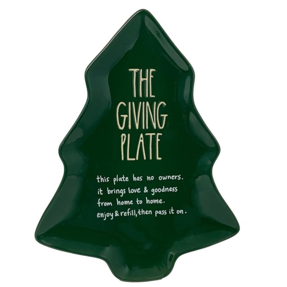 Rae Dunn Christmas Tree Giving Serving Plate NWT